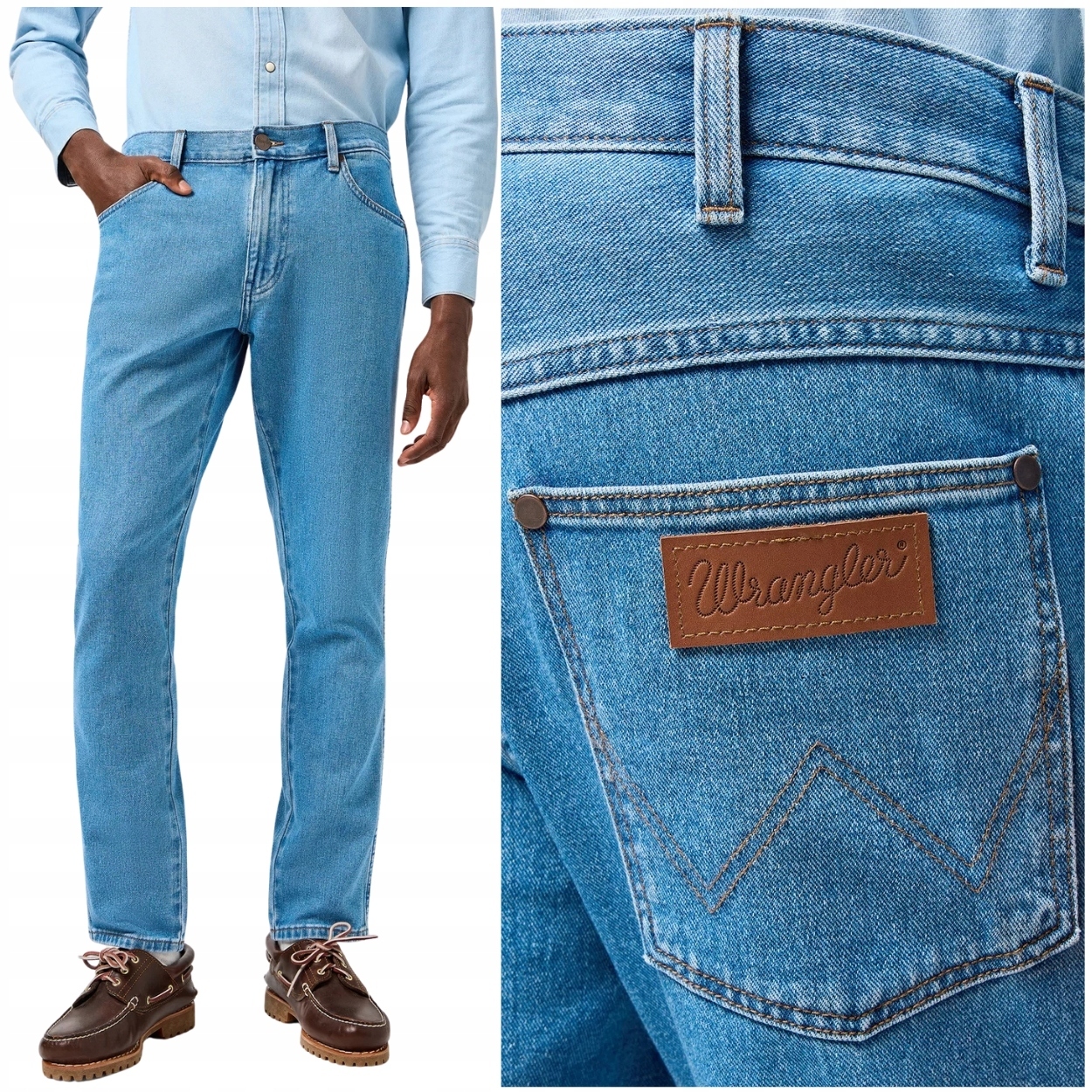 Wrangler River regular tapered Jungle džínové kalhoty bez streče W32 L32