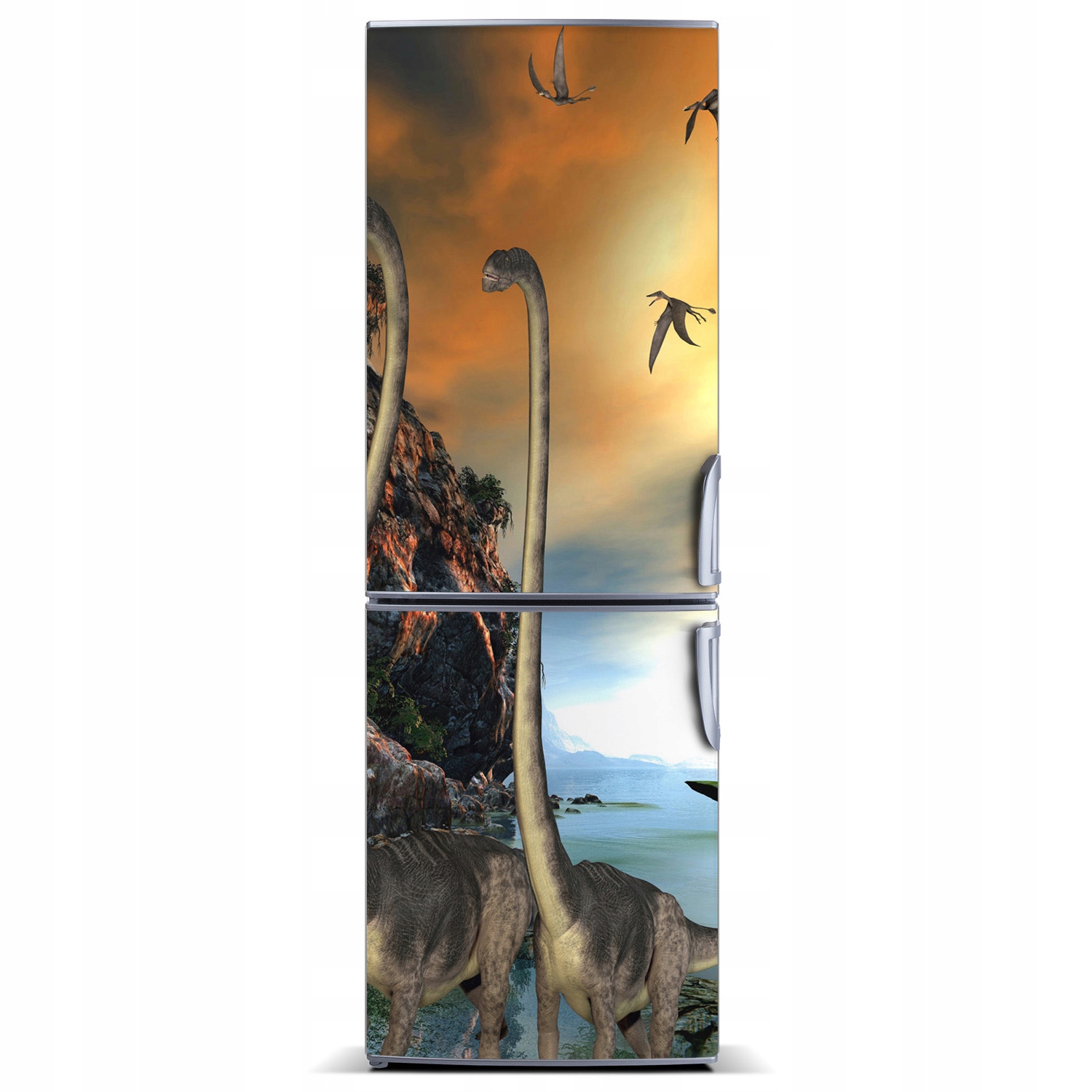

Naklejka Magnes na lodówkę Dinozaury 60x180