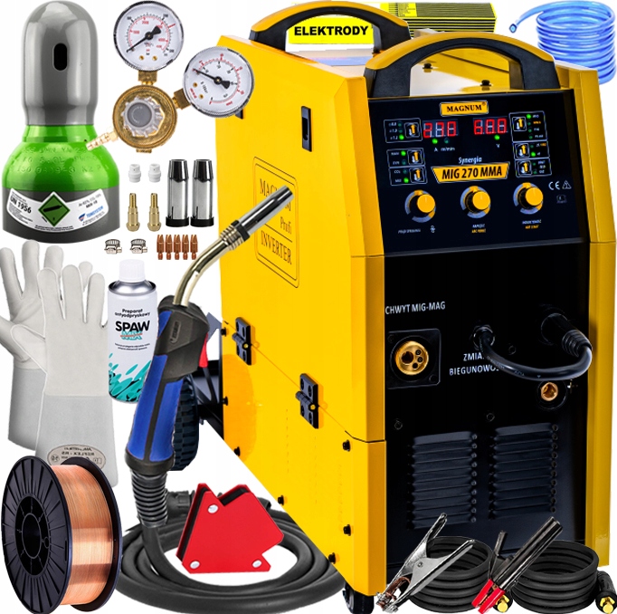 Invertorová Svářečka Migomat Magnum Mig 270 Mma Synergie 4x4 2T/4T Tig Vrd
