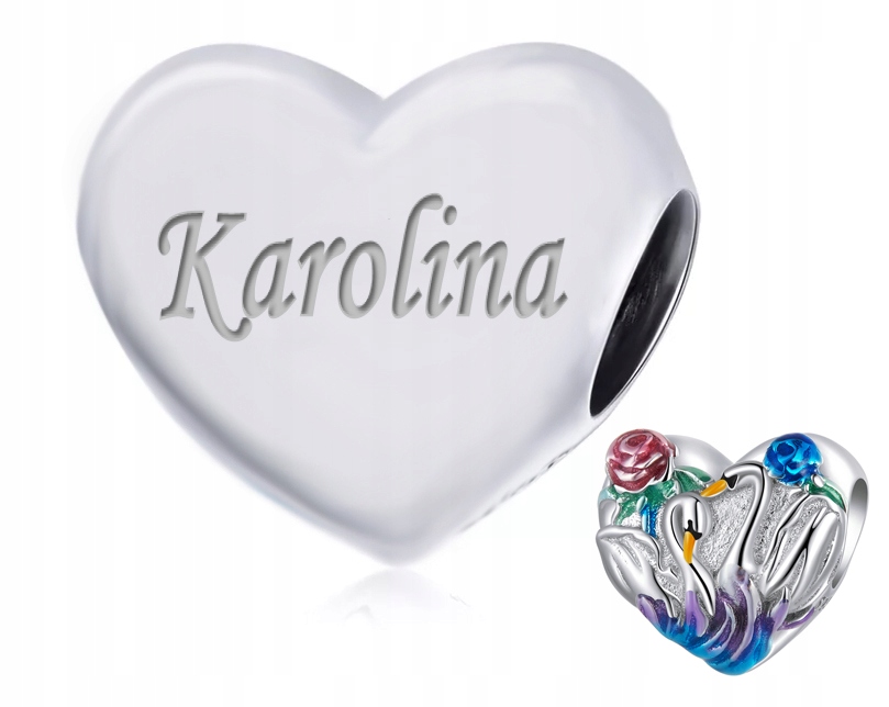 

Charms Serce Zawieszka Charms Grawer Srebro 925