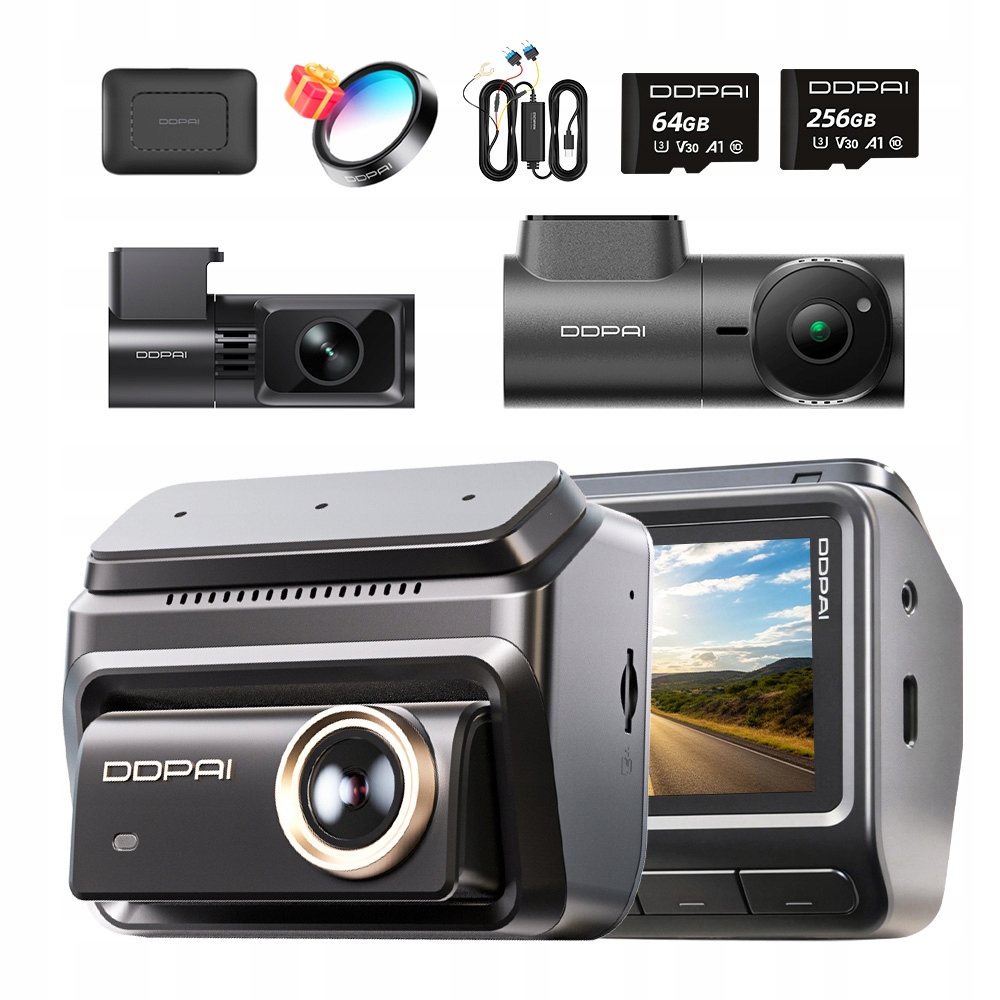 Kamera Ddpai Z90 Pro Videorekordér 4K Přední MINI3X Zadní Modul 4G