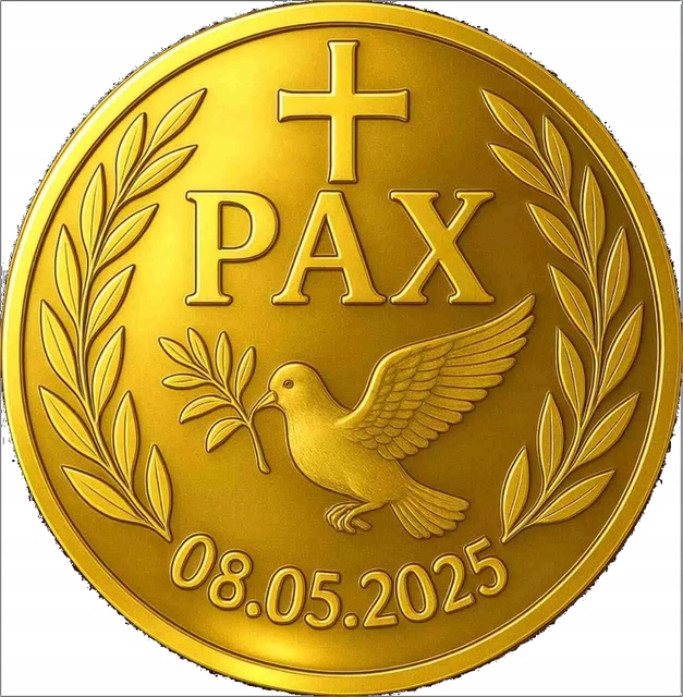 Папа Лев XIV монета база металл 1 унция
