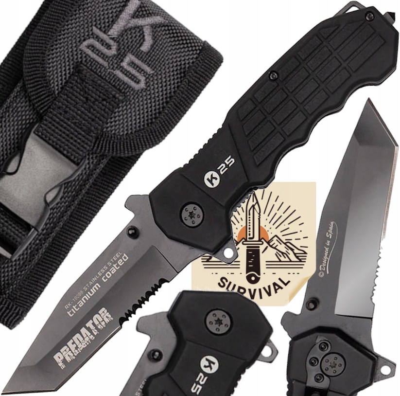 K25 Predator Nůž Skládací Taktický Vojenský Nůž Albainox Zbijač