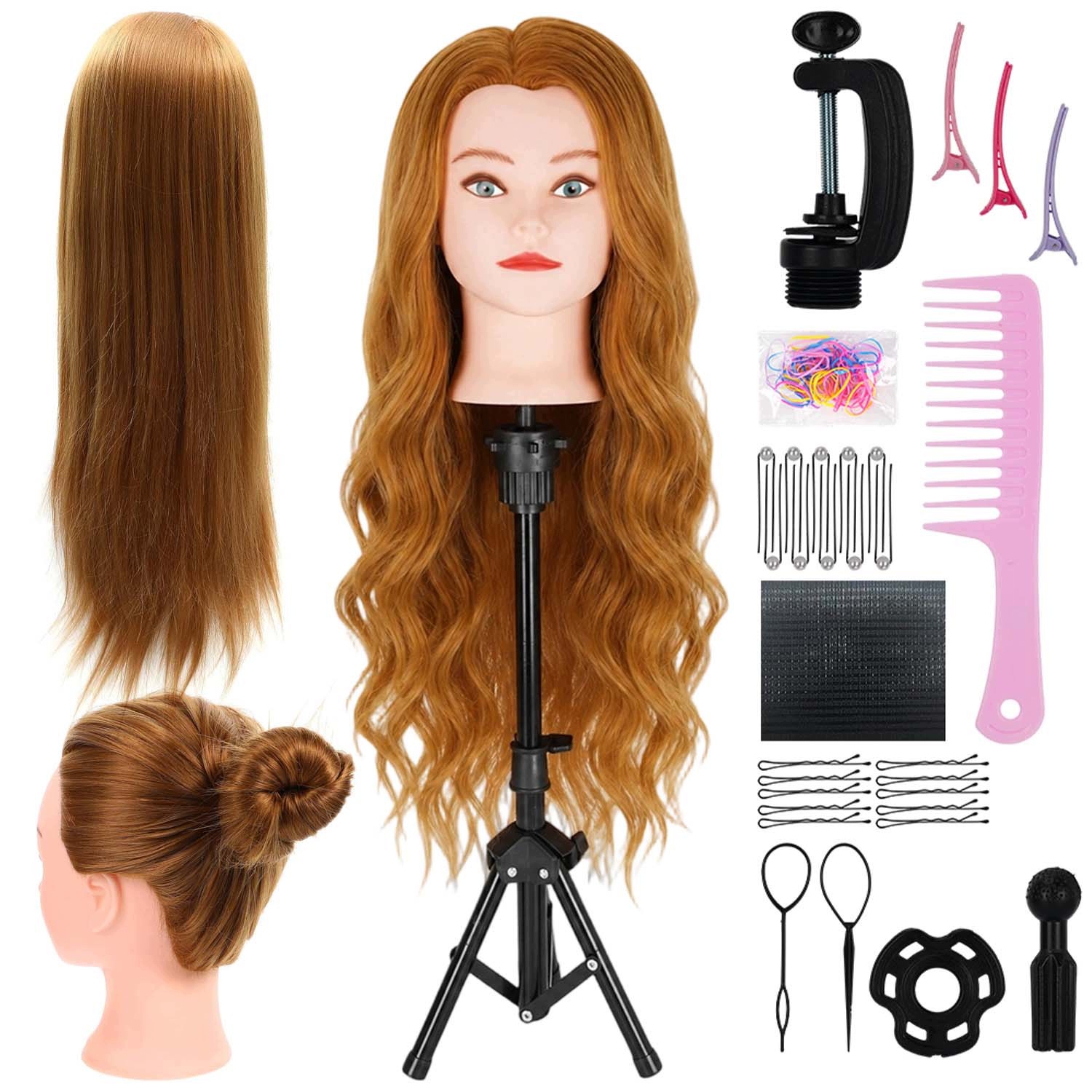 Hlava Kadeřnická Tréninková Hlava Pro Česání Diy Stylingu Vlasů 71 CM