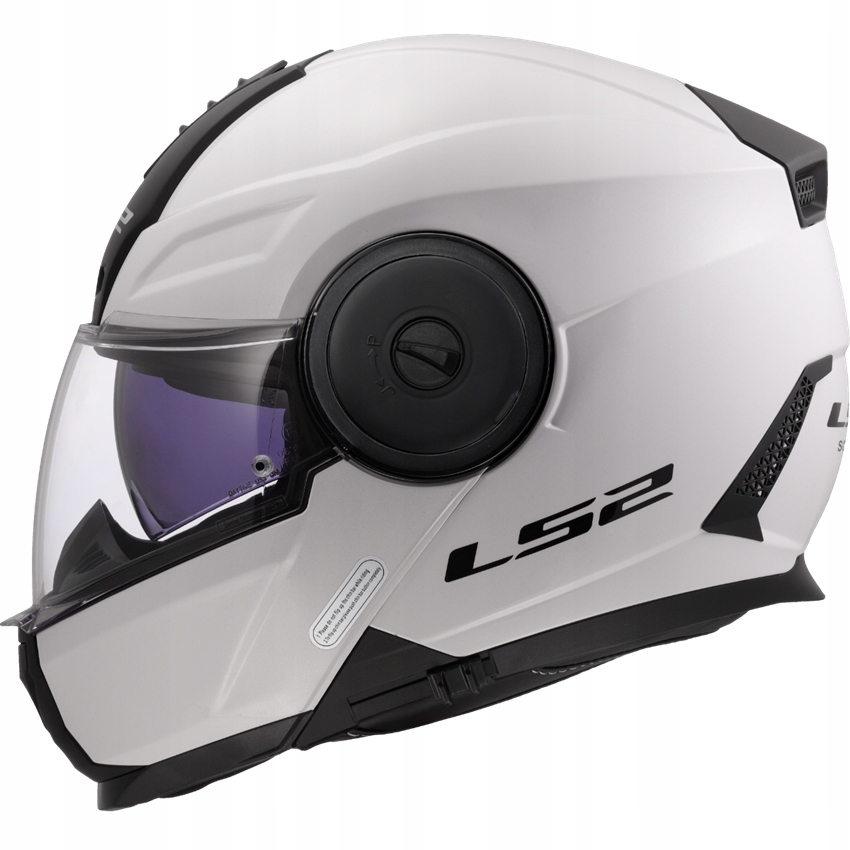 LS2 FF902 Scope II Solid Gloss White modulárna čeľusťová prilba s mixom M