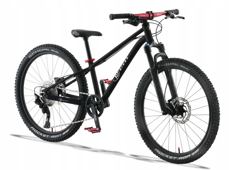 Rower dziecięcy KUbikes 24 Mtb Disc czarny laser red
