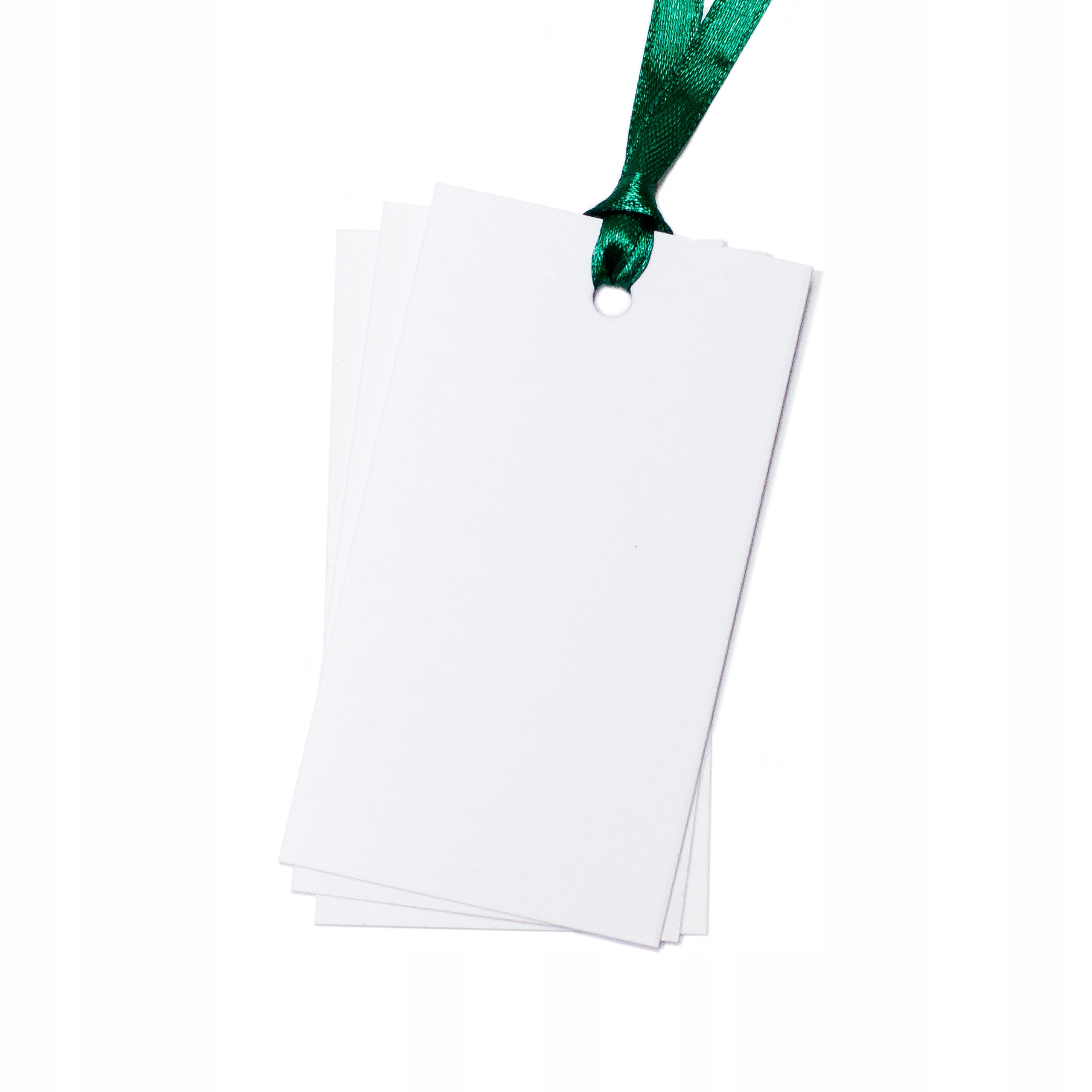 Zawieszki na prezenty białe, zielona wstążka 10szt. Marka Hello Prints