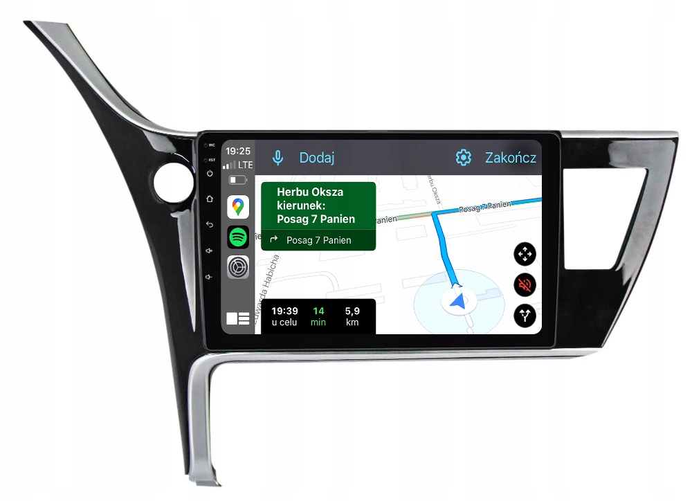 Toyota Corolla Auris 2017-2019 Najnowszy Android Carplay Radio Nawigacja