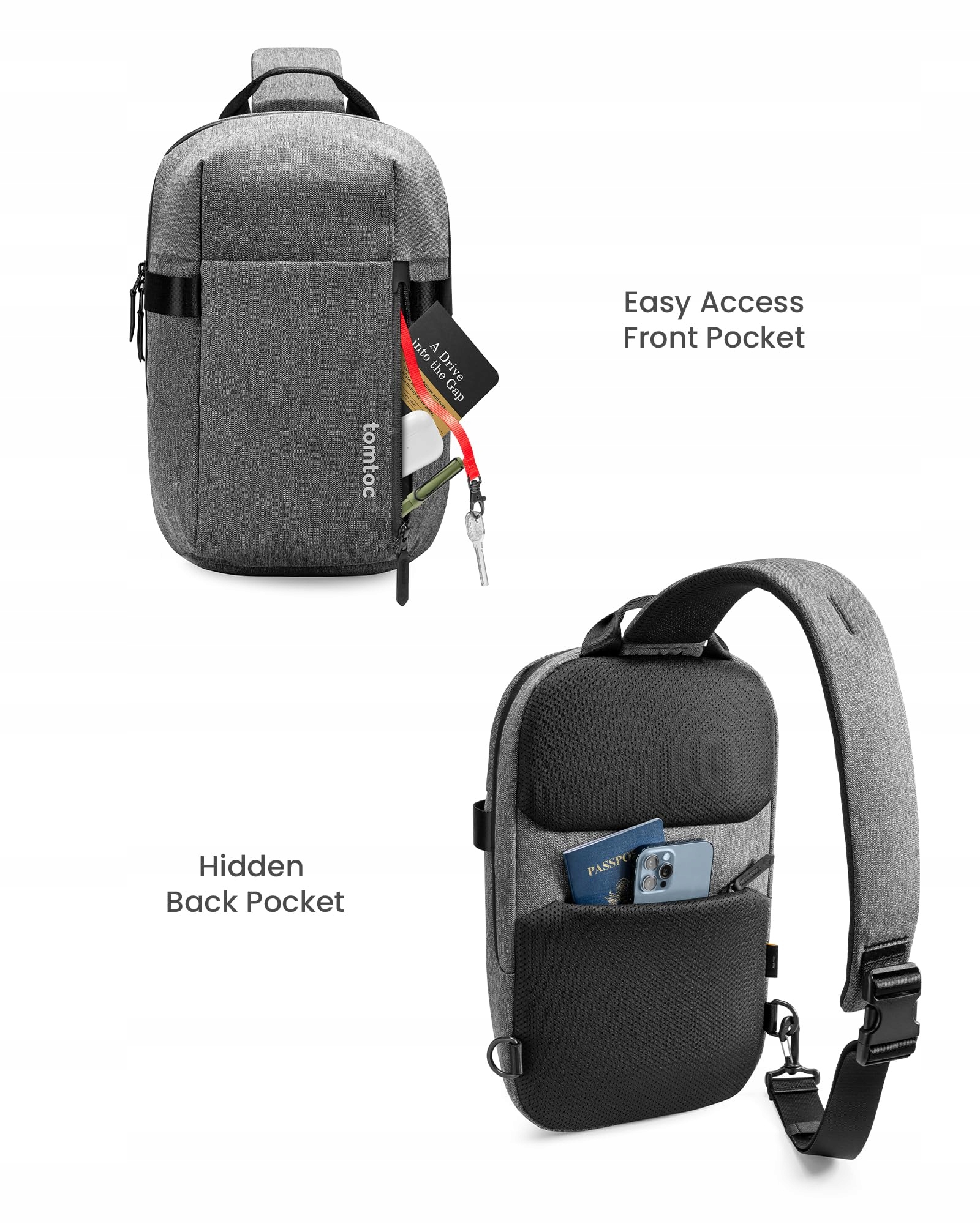 TOMTOC Torba Na Ramię Wodoodporna Dla MacBook Air Pro 13-14 Cali — miniatura 3