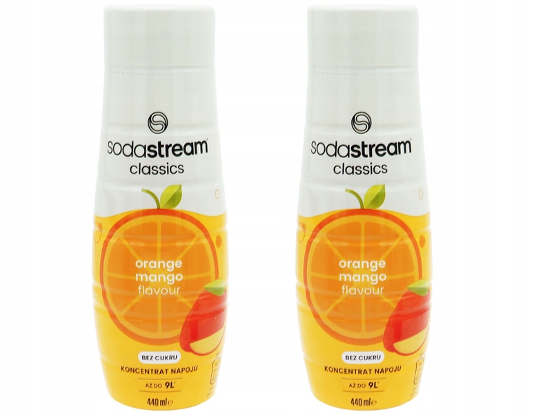 6x SYROP KONCENTRAT POMARAŃCZA MANGO ZERO DO SODASTREAM 9L NAPOJU z 440ml Kod producenta 8421224833069 x6