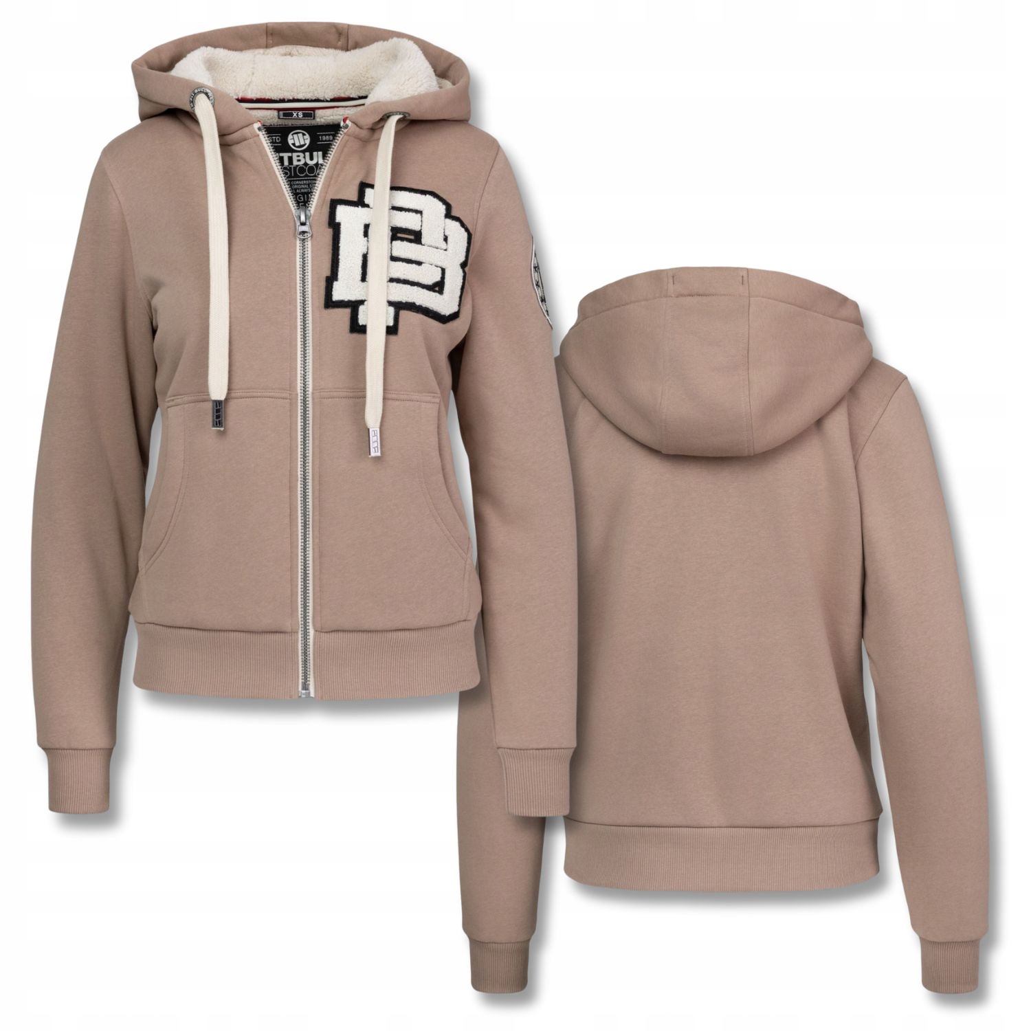 Dámská Rozepínací Mikina s kapucí Pitbull Ruffina Pb s hustou a hřejivou Kožíšek