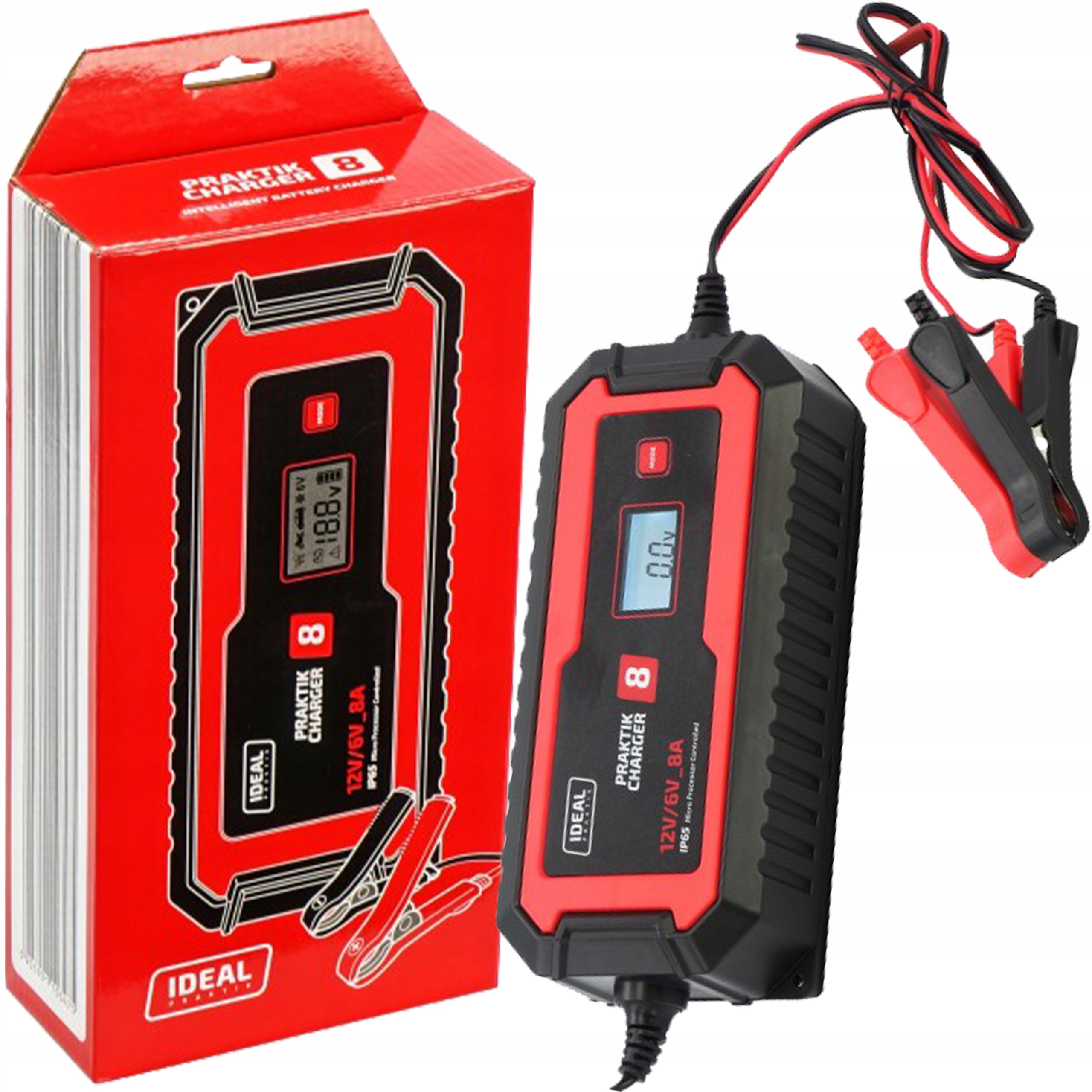 Prostownik Automatyczny Samochodowy Do Akumulatora 6V 12V Ideal Charger 8A