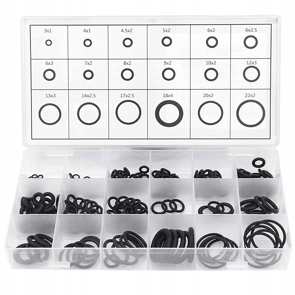 ORINGI USZCZELKI RÓŻNE WIELKOŚCI 1-4 MM ZESTAW 225 SZT + KASETKA ORGANIZER Marka RALTEK