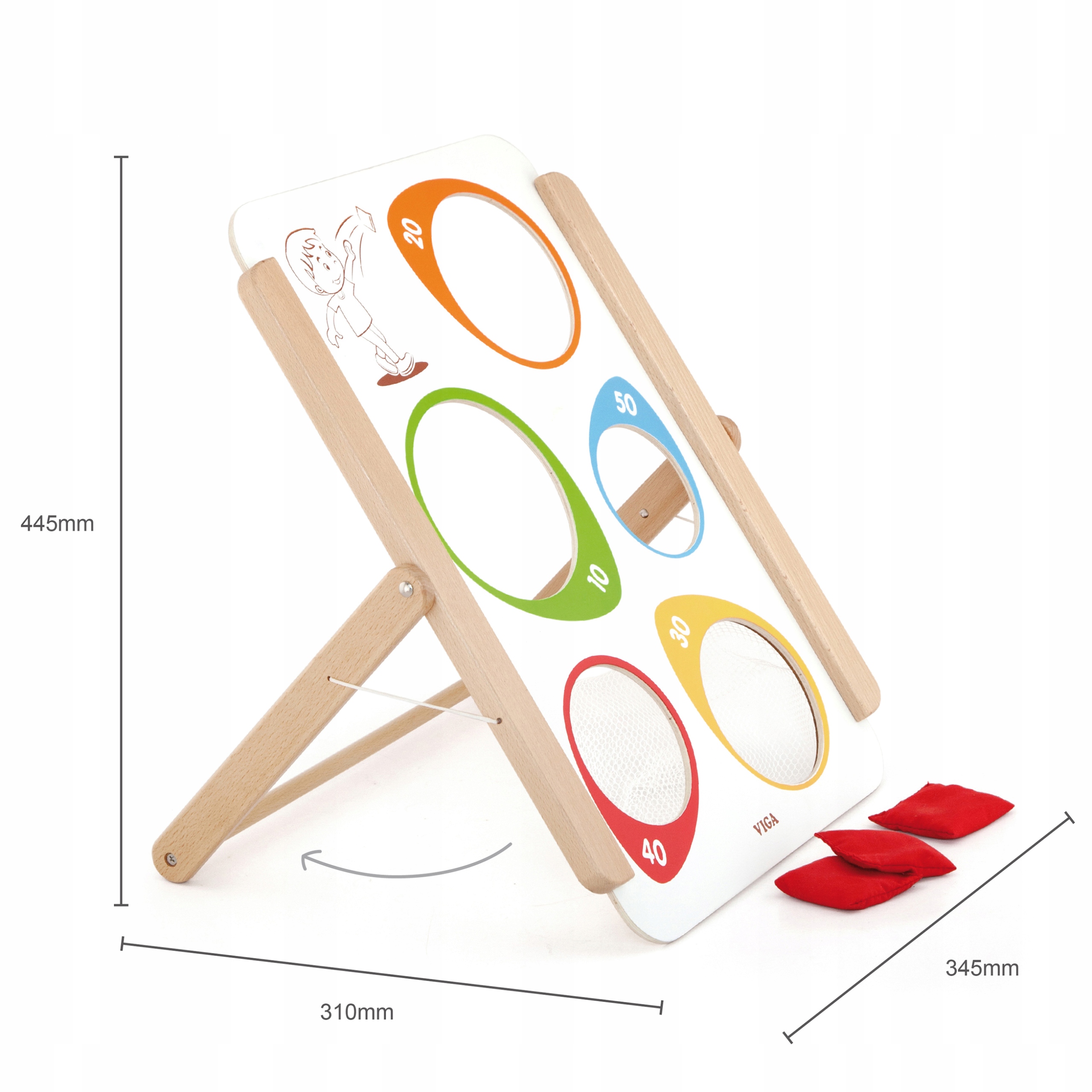 GRA ZRĘCZNOŚCIOWA DLA DZIECI RZUT DO CELU VIGA ZABAWKA DREWNIANA Płeć chłopcy dziewczynki unisex