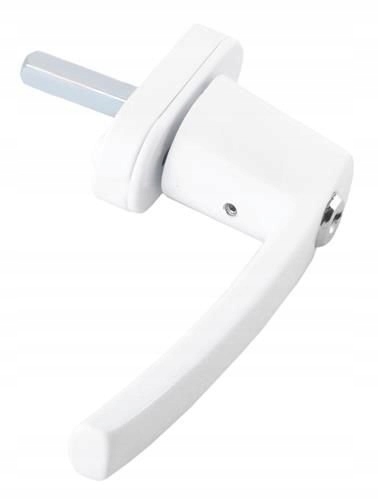 BIAŁA KLAMKA DO OKNA DRZWI Z KLUCZYKIEM ZAMKIEM Marka Sad-Plast