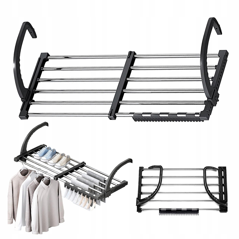 Levně Skládací Sušák Na Prádlo 64-110CM Závěs S Kolíčky Na Ponožky