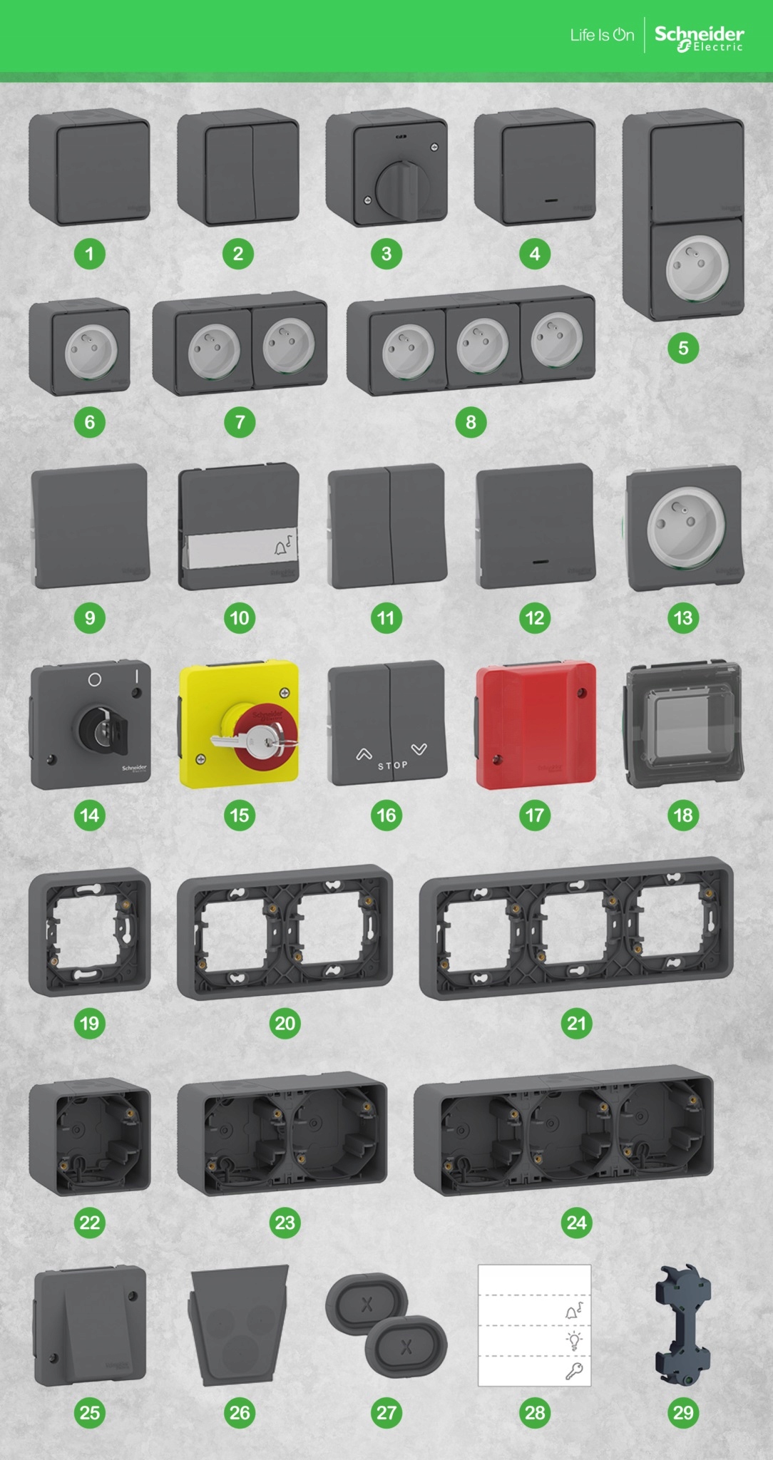 SCHNEIDER MUREVA GNIAZDO POJ. NATYNKOWE MUR39030 Liczba gniazdek 1 szt.