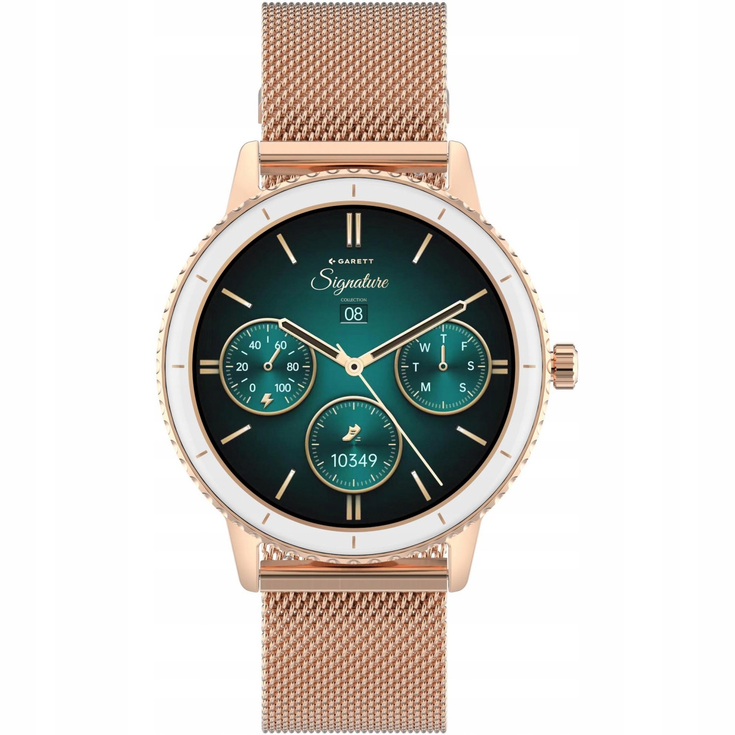 Chytré Hodinky Dámské Garett 5904238485064 růžové zlato náramek