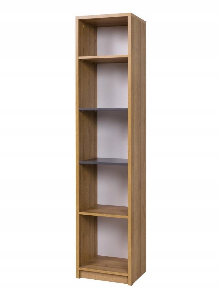 regał mały wąski otwarty słupek półkami Quatro 02