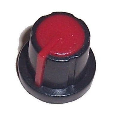 Gałka do potencjometru obrot czerwona 17,5mm (0688