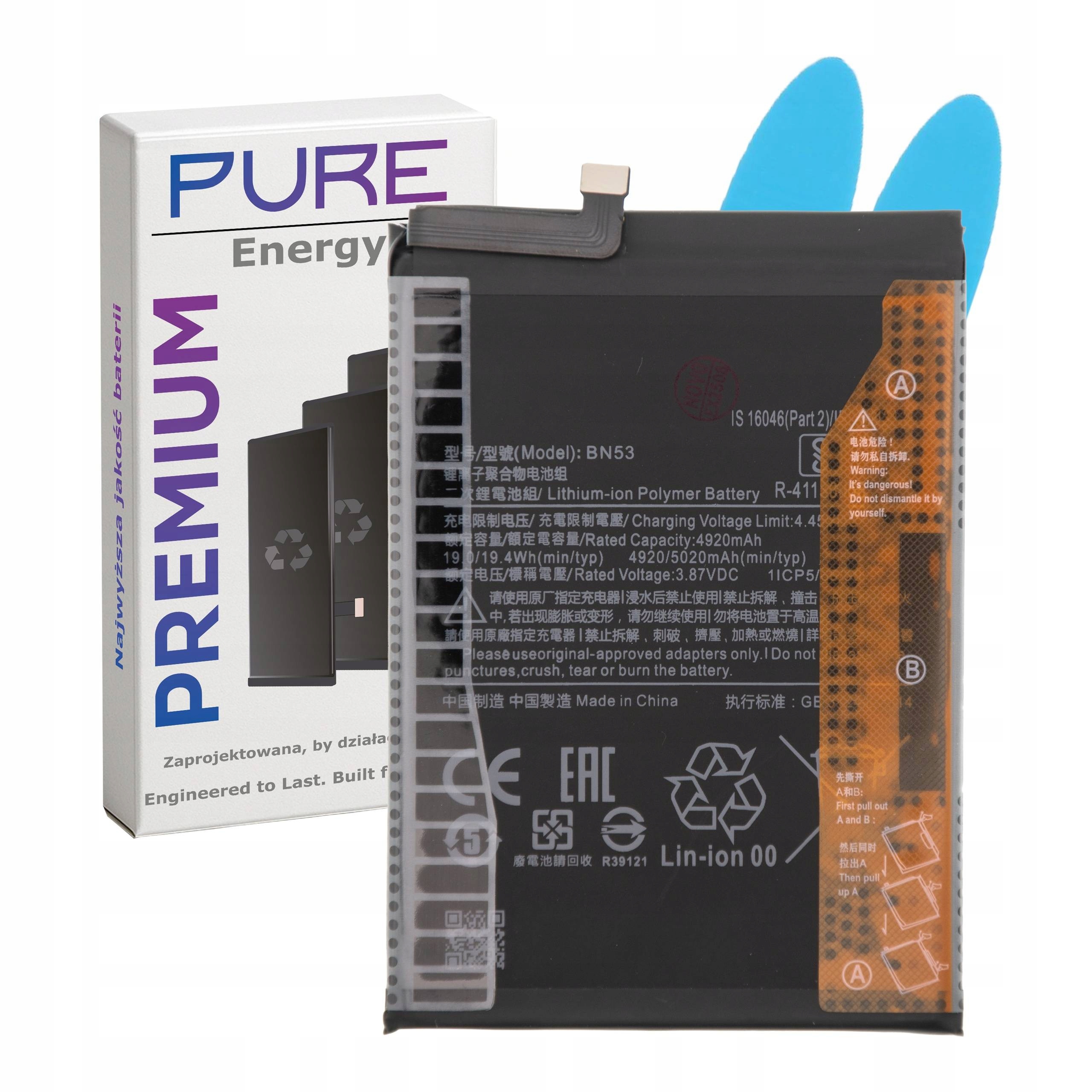 Bateria do Xiaomi Redmi Note 9 Pro Pure 5020 mAh