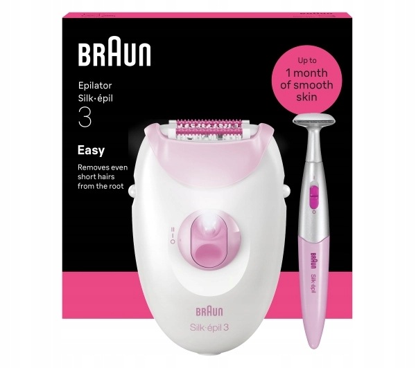 Braun Silk-épil 3 3-202 Depilator Nogi Bikini Trymer SmartLight 20 Pęset