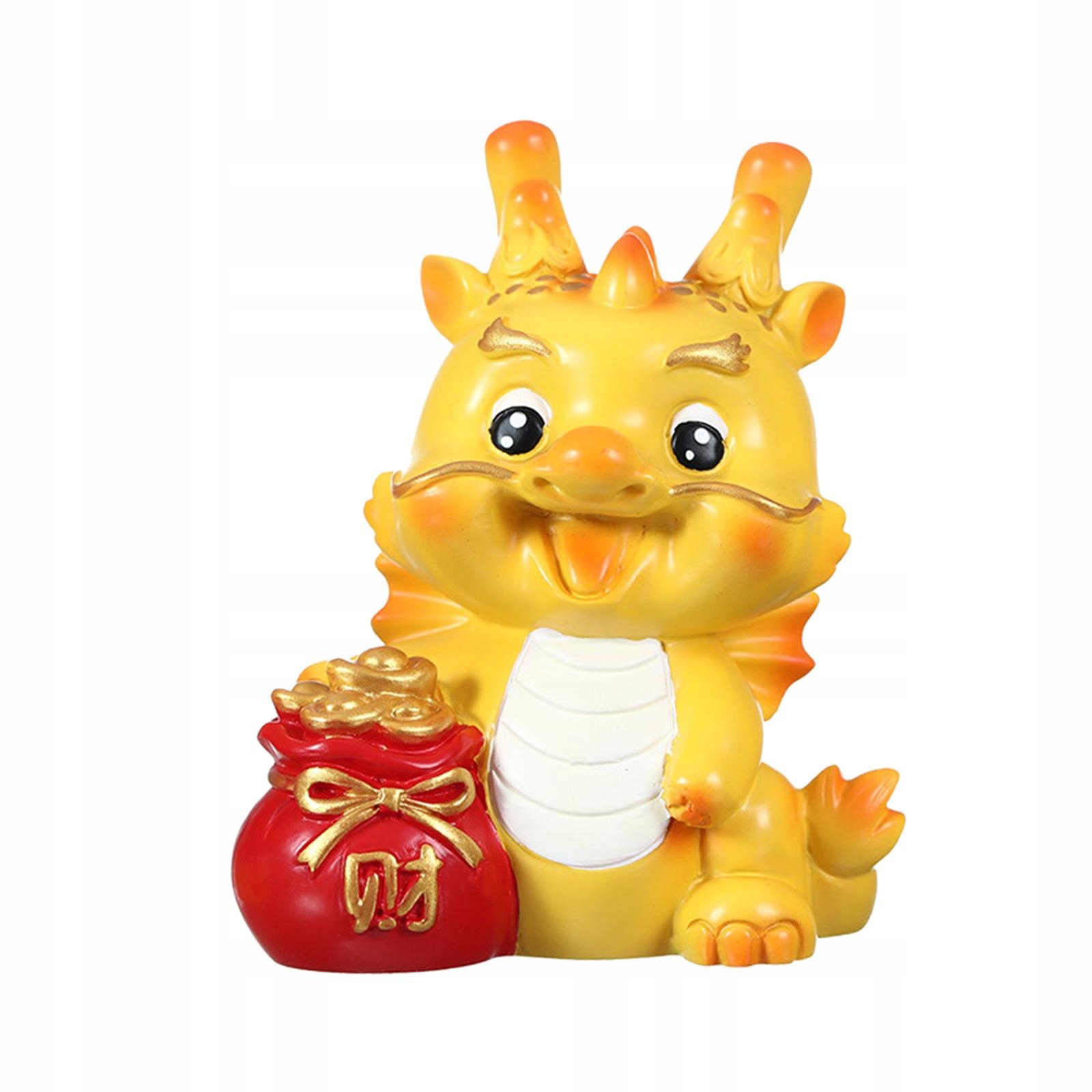 Mini Dragon Figurine Cute Table Sculpture for Bookshelf Living Room style B Marka bez marki