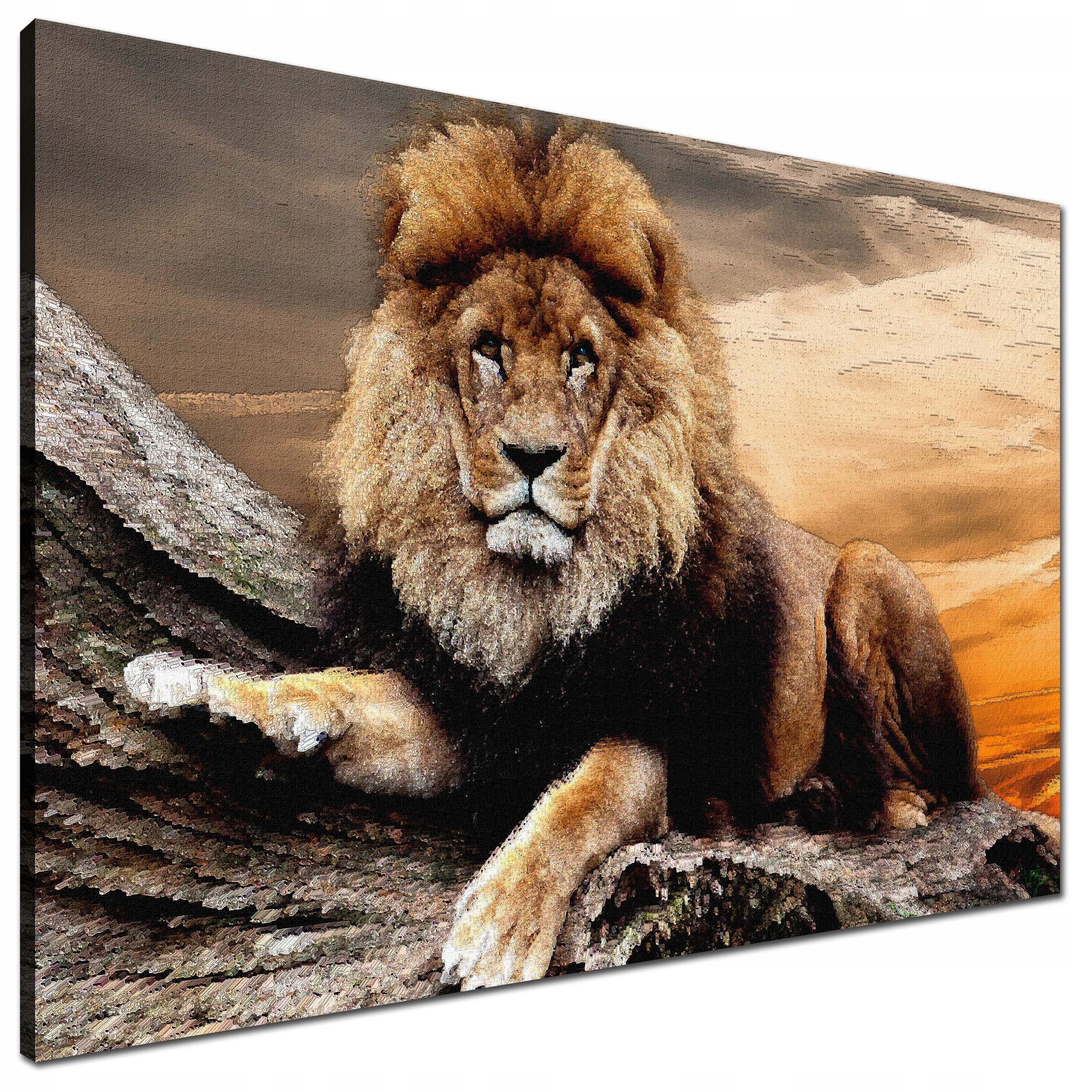 Nowoczesny Obraz LEW NA ŚCIANĘ 120x80