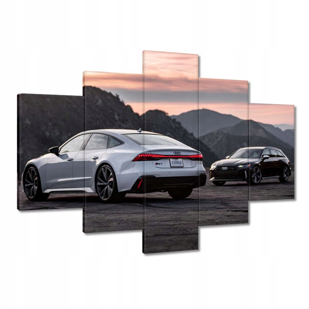 Obrazy 150x105 Bílé a černé Audi RS7