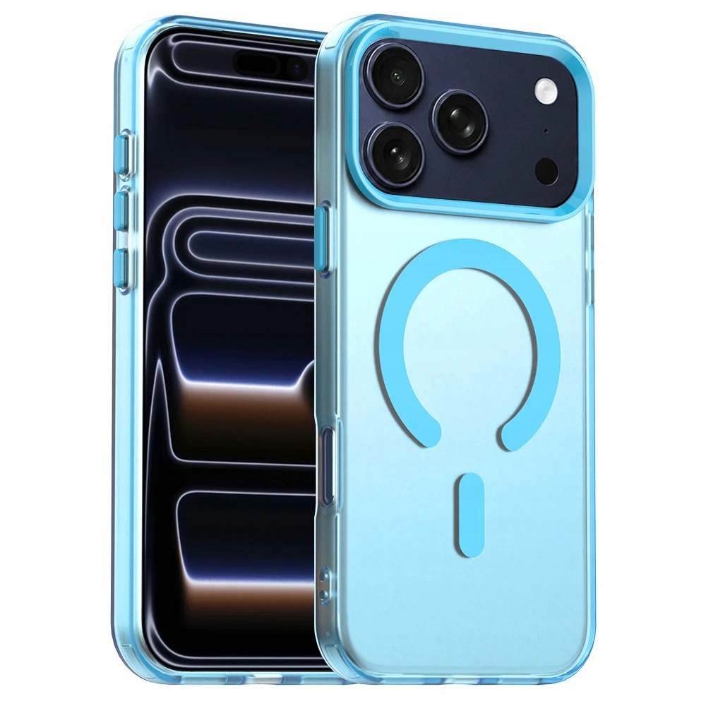 Techsuit – etui CandyCase MagSafe na iPhone 17 Pro – niebieskie