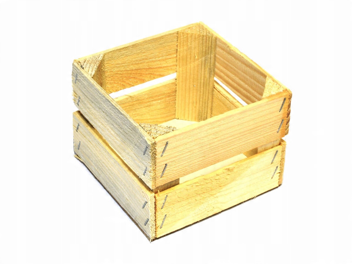 

12x12x9 Skrzynka drewniana dekoracyjna pojemnik L