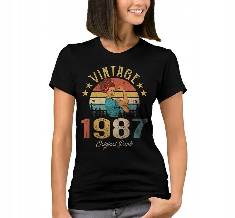 

Koszulka Damska Urodziny Vintage 1987 lat XL