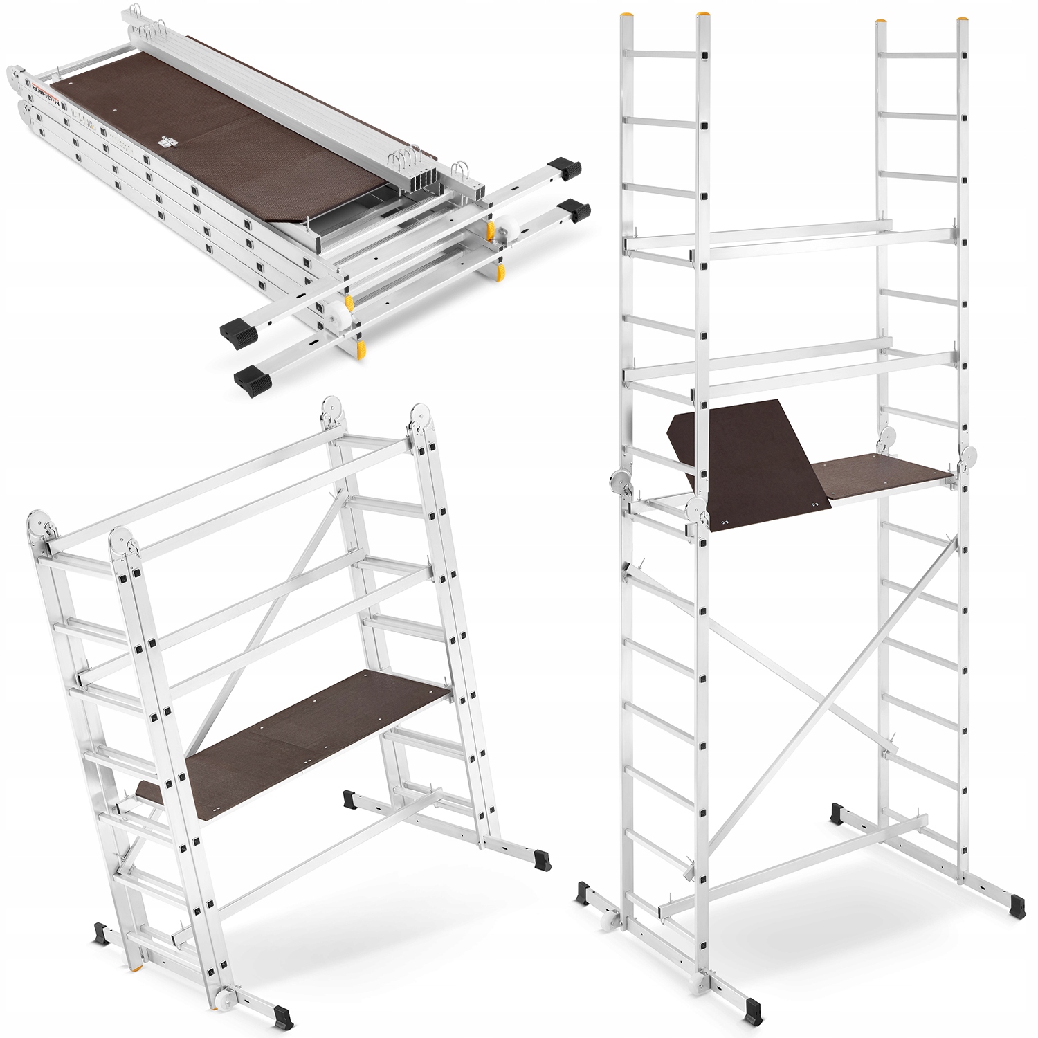 Kloubové hliníkové žebříkové lešení Higher Dr 2x7 4,0 m 150 kg