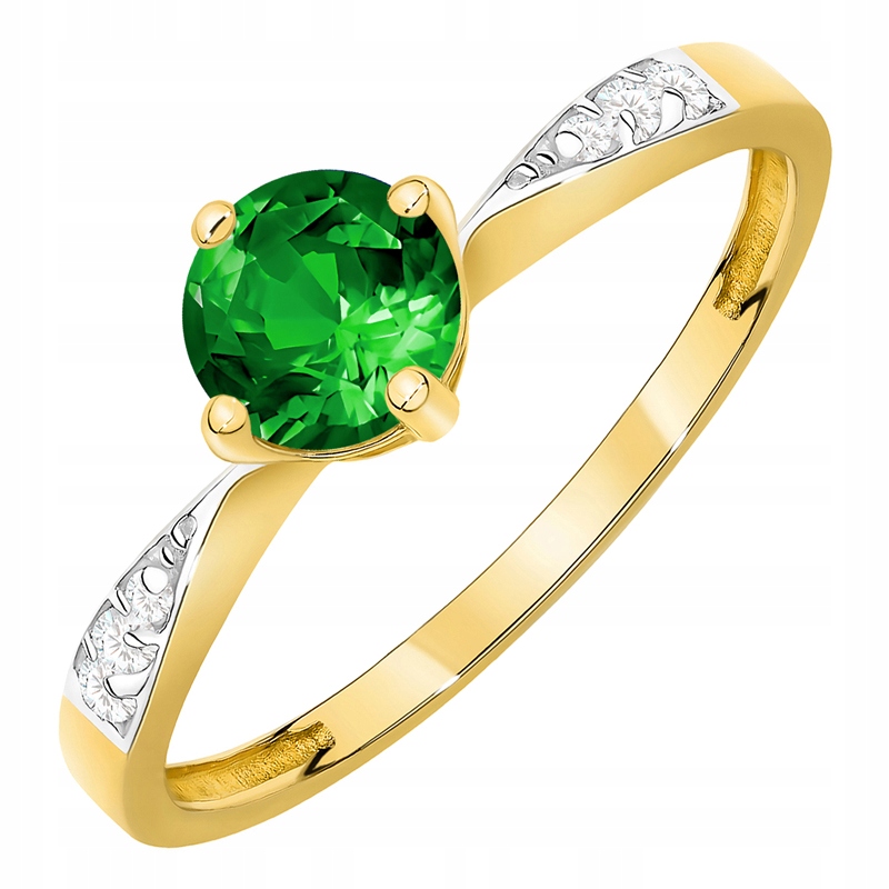 Zlatý Prstýnek Zásnubní pr 585 Zirkony vel.13