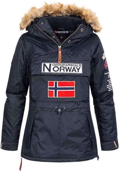 Geographical Norway Tmavě Modrá Bunda S Podšívkou S Kapucí M Jpa