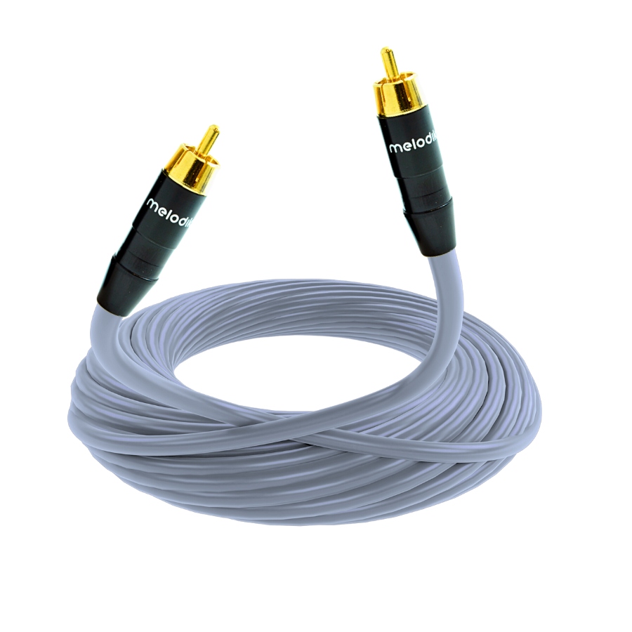 Melodika MDSW250G Kabel do subwoofera (RCA-RCA) Gunmetal - 25m