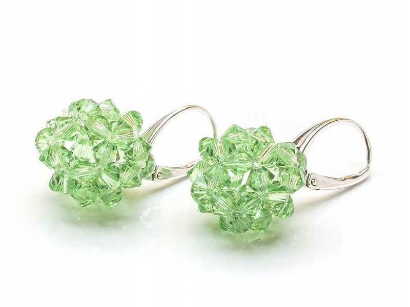Stříbrné Náušnice 925 Kule 16 s kr. Swarovski Per
