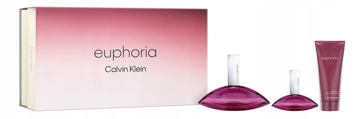 Calvin Klein Euphoria zestaw woda perfum 100ml+woda perfum 30ml+balsam100ml