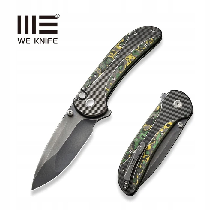 Zavírací Nůž We Knife Zizzit Titanium/Toxic Storm Fat Carbon (WE23031-4)