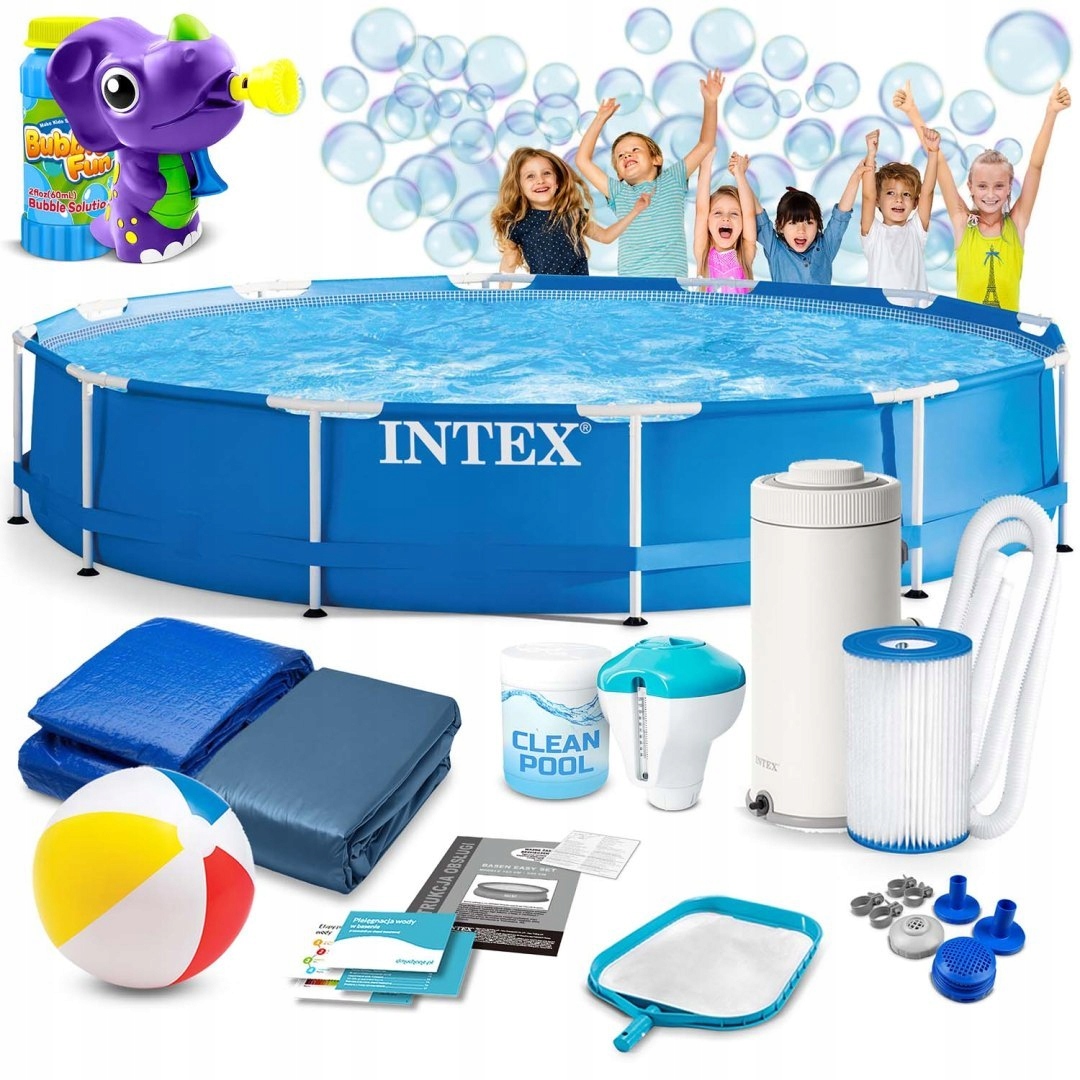 Bazén rámový 366 x 76 cm 16v1 Intex 28212 stroj na bubliny