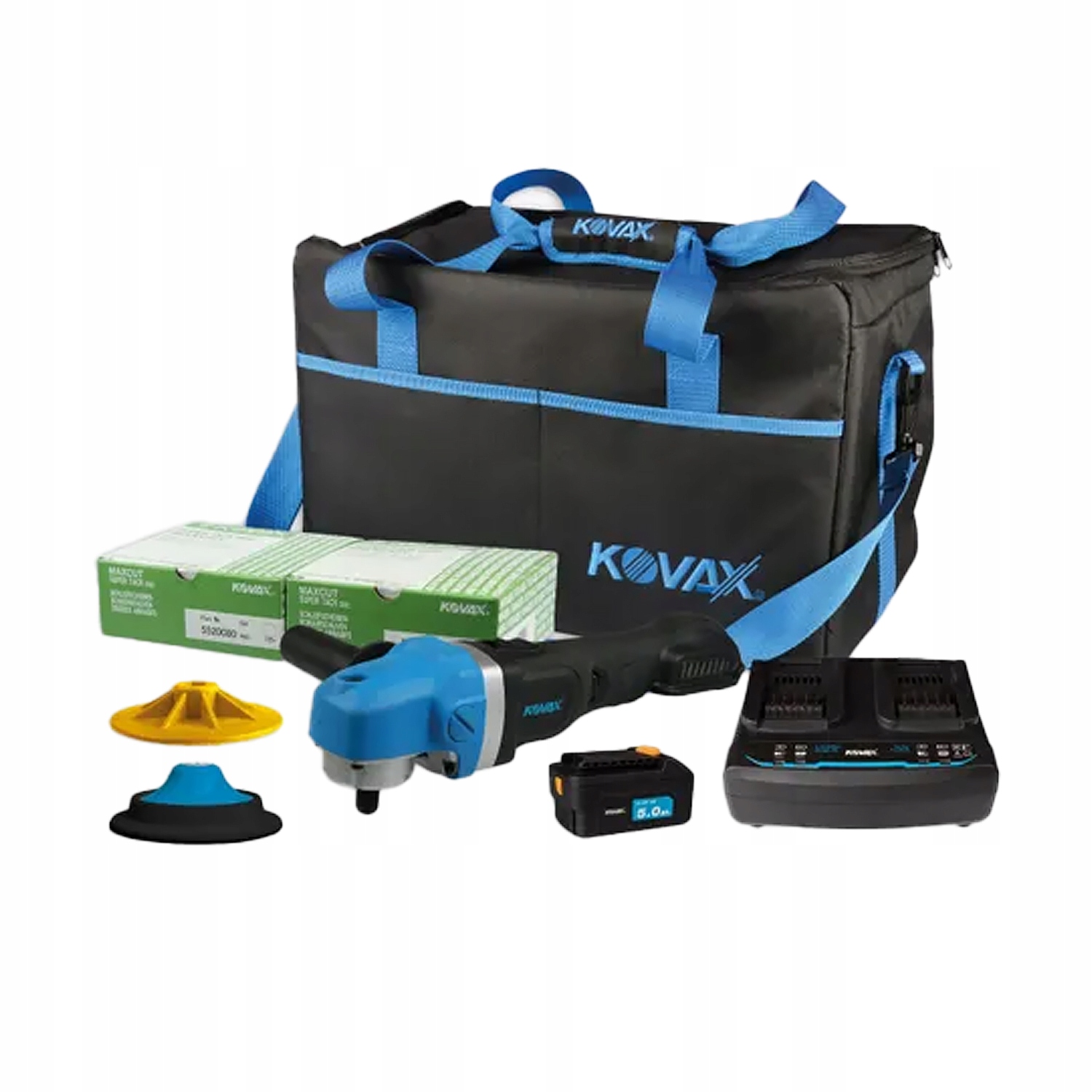 Kovax Chargema-x 125 mm uhlová brúska sada brúsnych papierov Maxcut