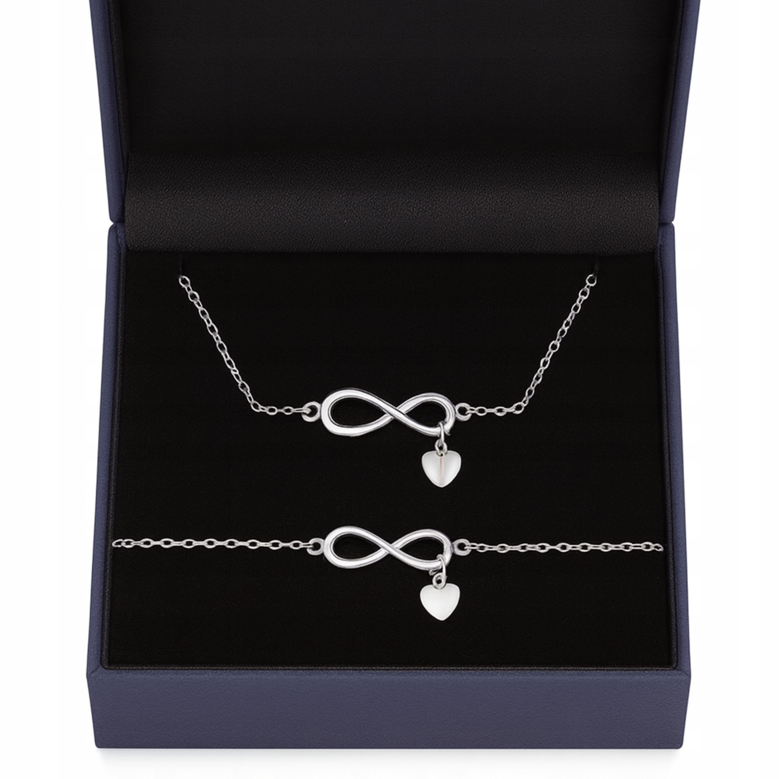 Stříbrný komplet šperků 925 nekonečno sada náhrdelník náramek