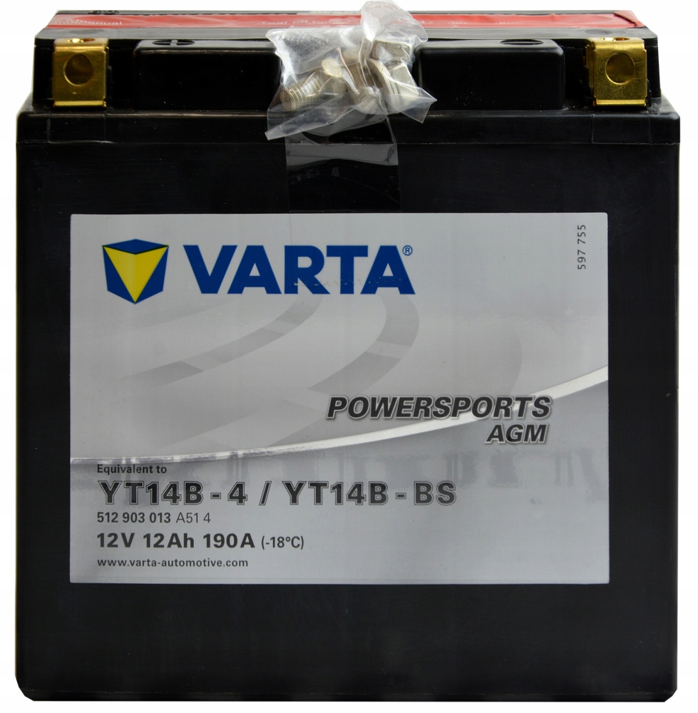 

Varta YT14B-BS 12V 12AH 190A YT14B-4