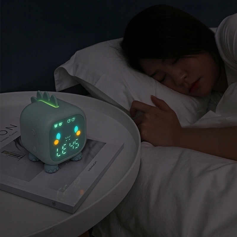 BUDZIK DZIECIĘCY DINOZAUR ZEGAR DLA DZIECI LED Marka inna