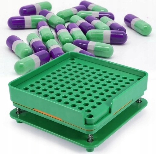 100 Otworów Kapsułkownica Rozmiar 0 100 Kapsli Zielona