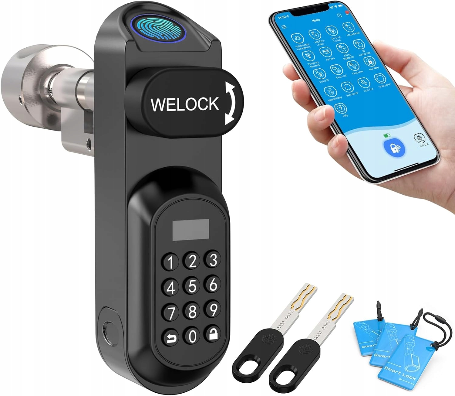 Zamek Elektroniczny Rfid Wifi Odcisk Palca