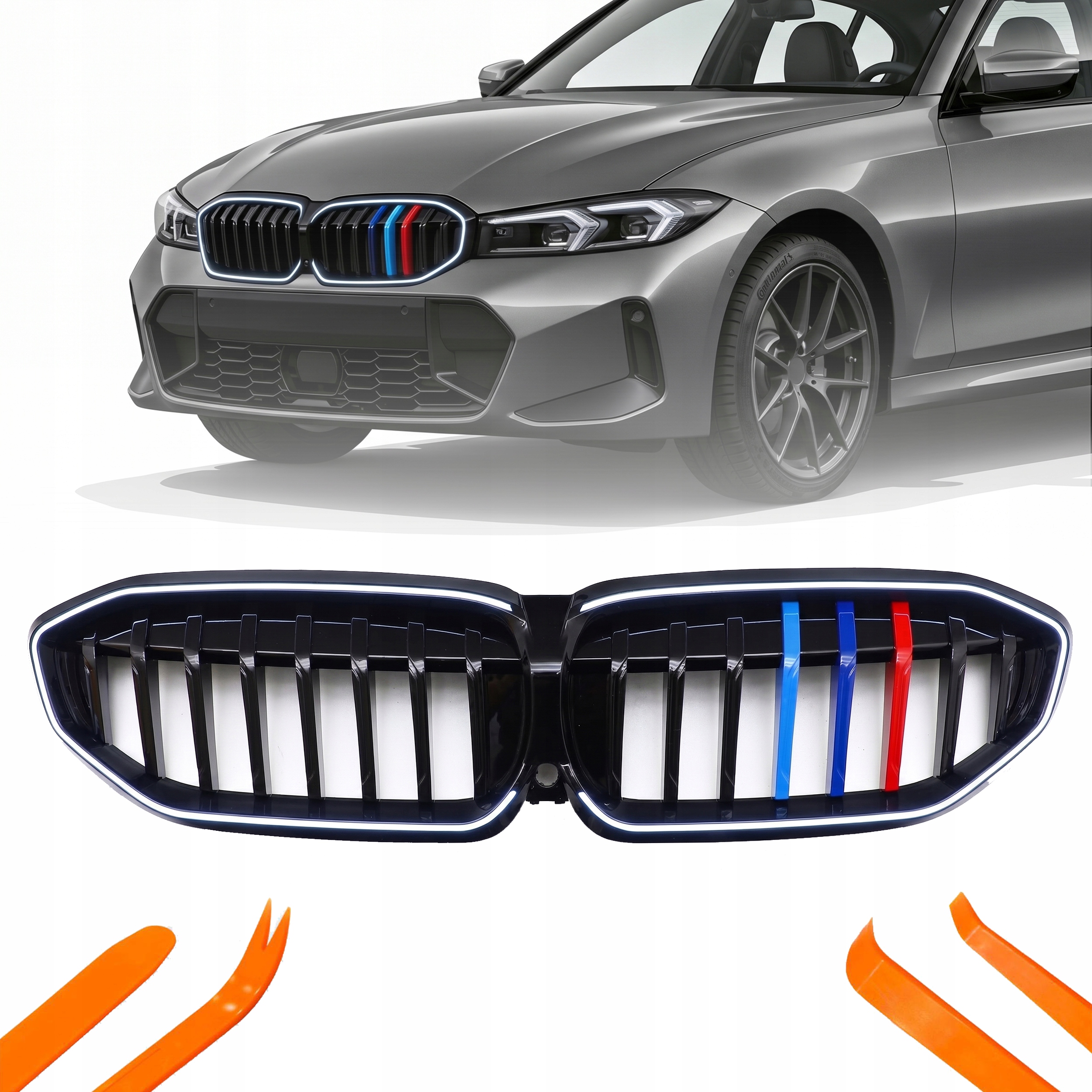 Led Přední Atrapa Bmw G20 Černá Lesklá M Balíček 2019-2022 Iconic Glow