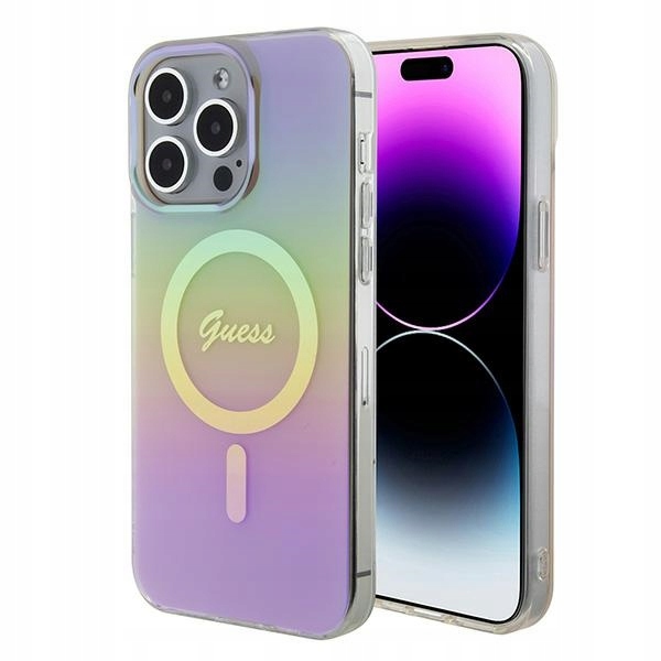 Originální pouzdro Guess pro iPhone 15 Pro Max 6.7", růžové pouzdro, obal MagSafe