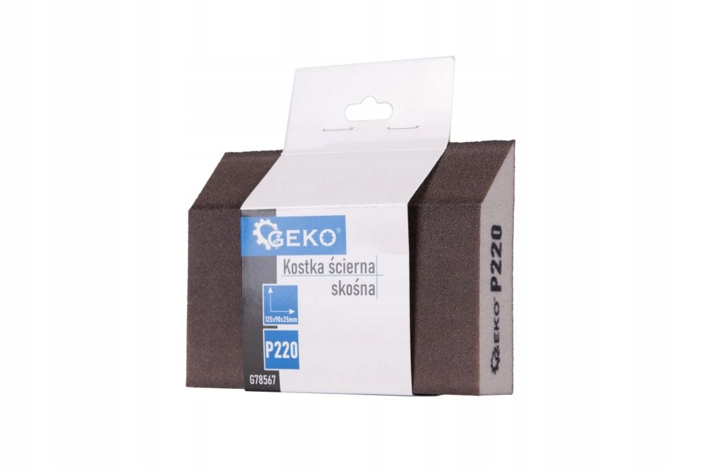 Gąbka Szlfierska Kostka Ścierna Skośna 125x90x25MM P220 4 Płaszczyzny