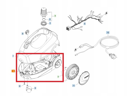 KARCHER obudowa dolna parownicy SC 3.000 SC 4 Premium Seria SC 3.000